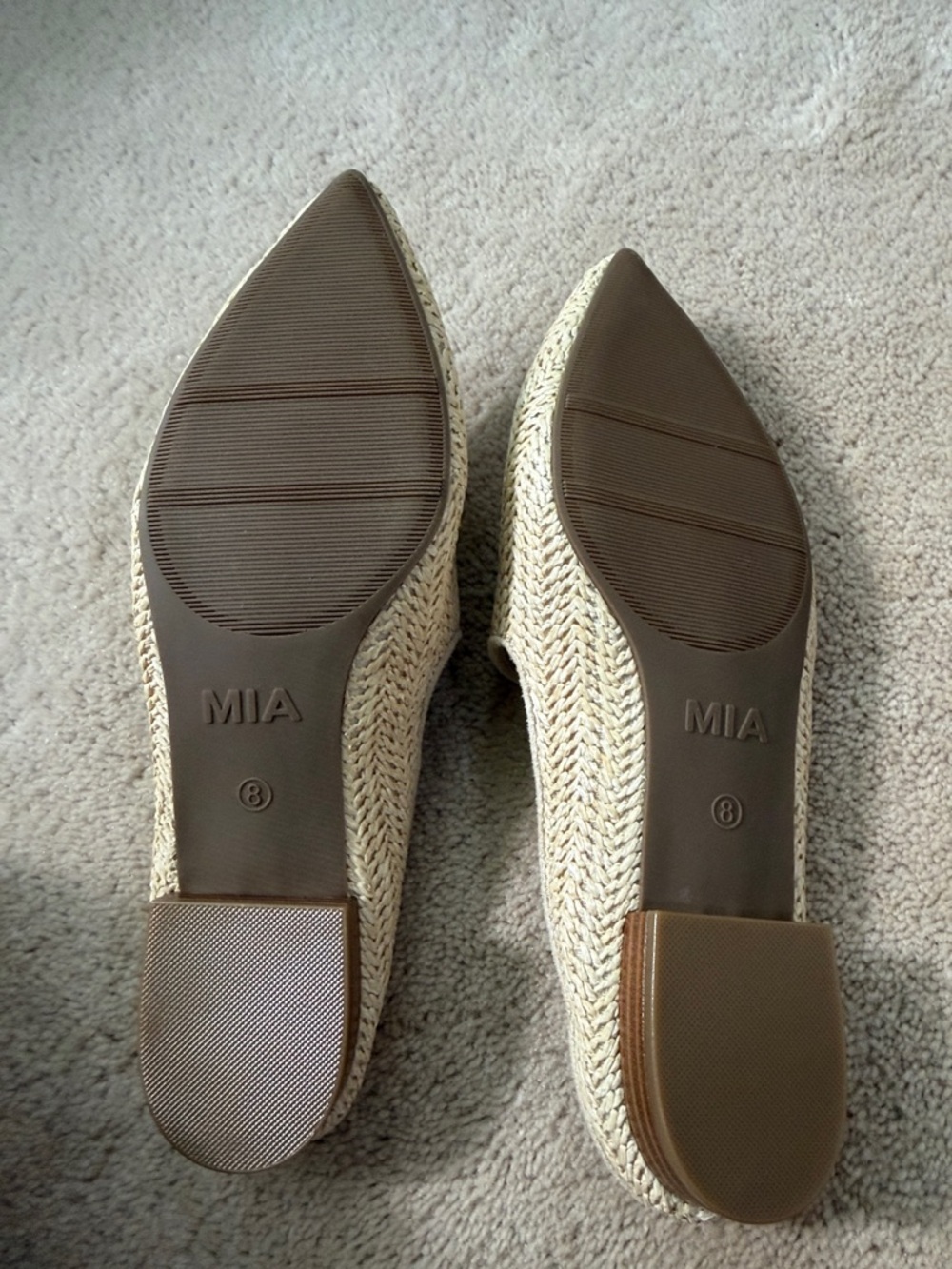 MIA Natural Raffia Pointed Mules - Picture 7 of 10